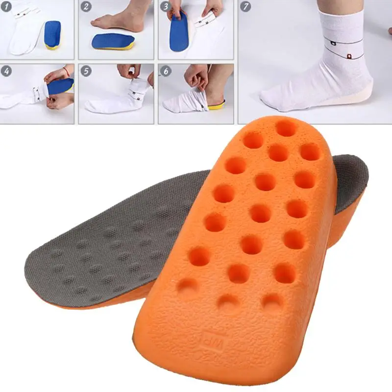 1 PairFeetCushionFootHeelCupElasticCareHalfInsoleHightIncreaseShoePadForFemale/наружная резьба