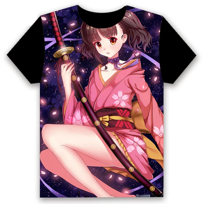 Модная футболка аниме Koutetsujou No Kabaneri Ikoma mumei Косплей короткий рукав топы унисекс Повседневная Черная футболка Летняя забавная рубашка - Цвет: 12