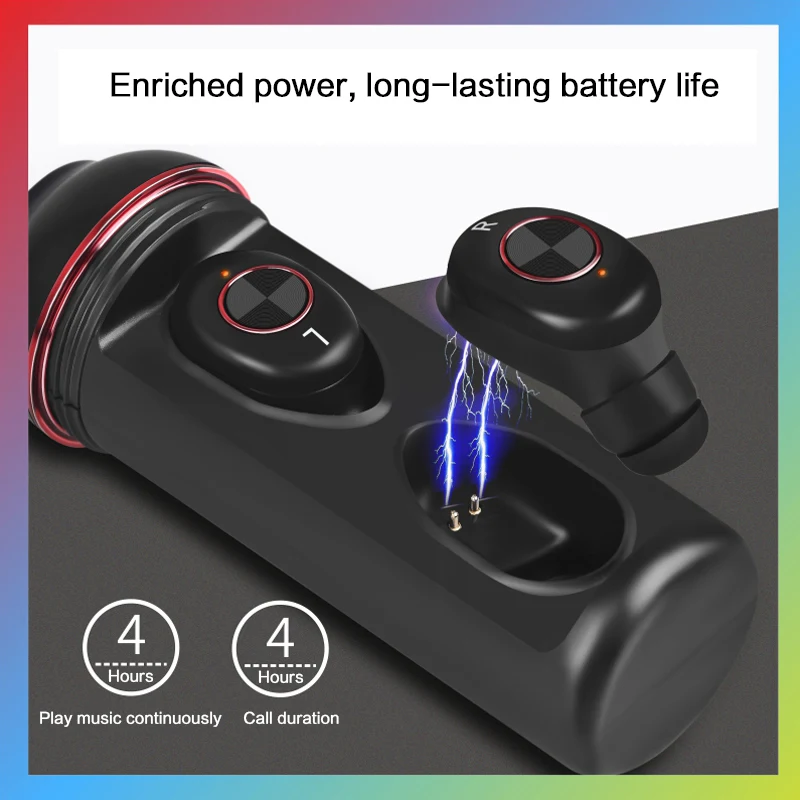 Ari8 Bluetooth 5,0, беспроводные наушники, IPX5, водонепроницаемые наушники с шумоподавлением, с 500 мА/ч зарядными каютами
