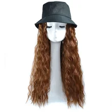 XINRAN синтетические волосы женские шапки кудрявые вьющиеся волосы с черной крышкой парик