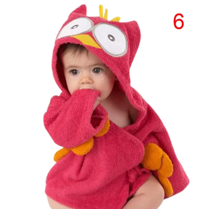 Red Owl Одежда для малышей; сезон зима-осень; халаты для девочек и мальчиков; халат с героями мультфильмов; одежда для сна; 9 видов; Одежда для новорожденных с животными - Цвет: Red Owl