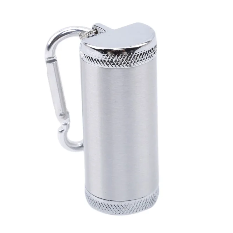 silver Высококачественная вращающаяся металлическая бутылка для хранения с крышкой переносная мини-пепельница из чистой стали герметичная банка с бесплатной доставкой - Цвет: silver