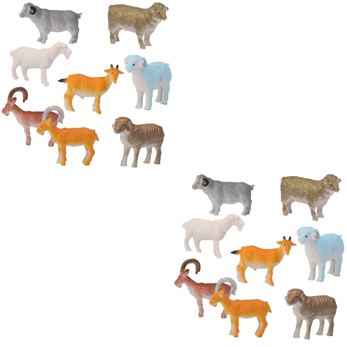 16 шт. пластиковые фигурки овец (многоцветные) | Игрушки и хобби