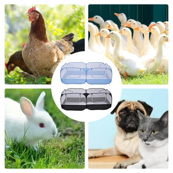 

Portable Foldable Pet Tent Mesh Outdoor Fence With Cover
