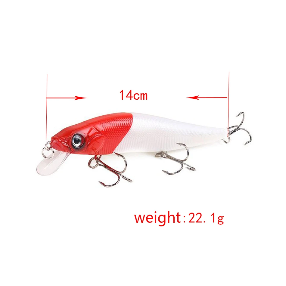 Воблеры Topwater 1 шт. 14 см 22 г приманка для рыбной ловли с объемными глазами жесткая в