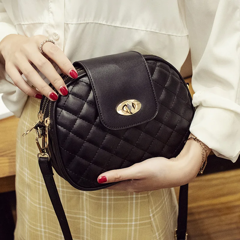 2018 Новая Осенняя корейская модная дикая мини сумка ромбическая трехуровневая