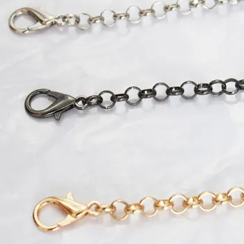

120cm Replacement DIY O Shape Bag Strap Bags Chain Purse Buckles Women Shoulder Bag Strap Gold Silver Black Bag Accessories Part