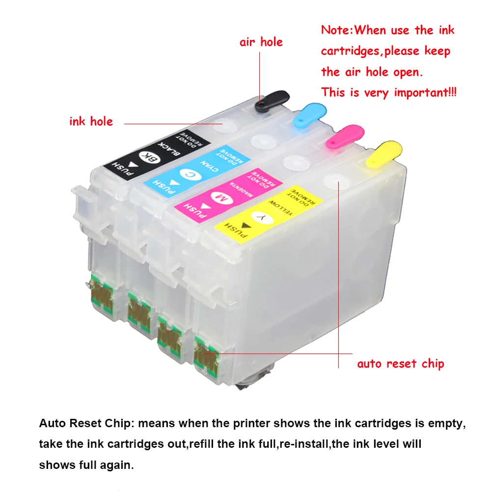 T502XL 502 502XL Full Ink Cartridge with Chip Compatible for epson