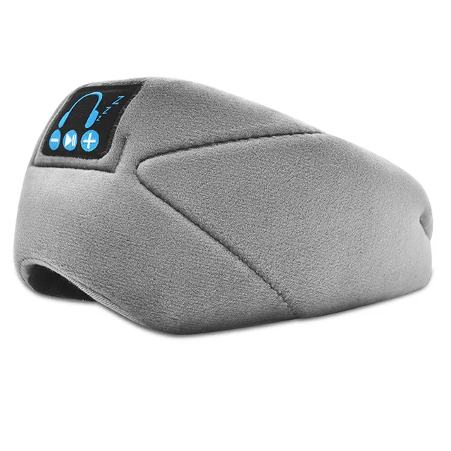 Новое обновление, беспроводные стерео наушники Bluetooth 5,0, маска для сна, мягкие наушники для телефона, маска для сна, музыкальная гарнитура - Цвет: gray