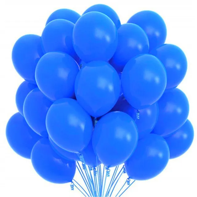 Blue 20 шт. 12 дюймов Свадебные латексные шары украшения для дня рождения Надувные Воздушные шары Детские игрушки детский душ баллон гелия - Color: Blue