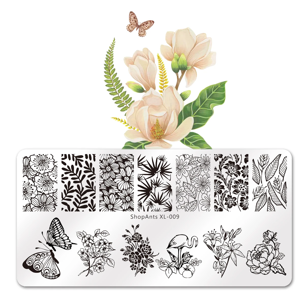 

SHOPANTS 1 Pc Nail Art Stamp Stamping Image Plate 6*12cm Stainless Steel Nail Template Manicure Stencil Tools