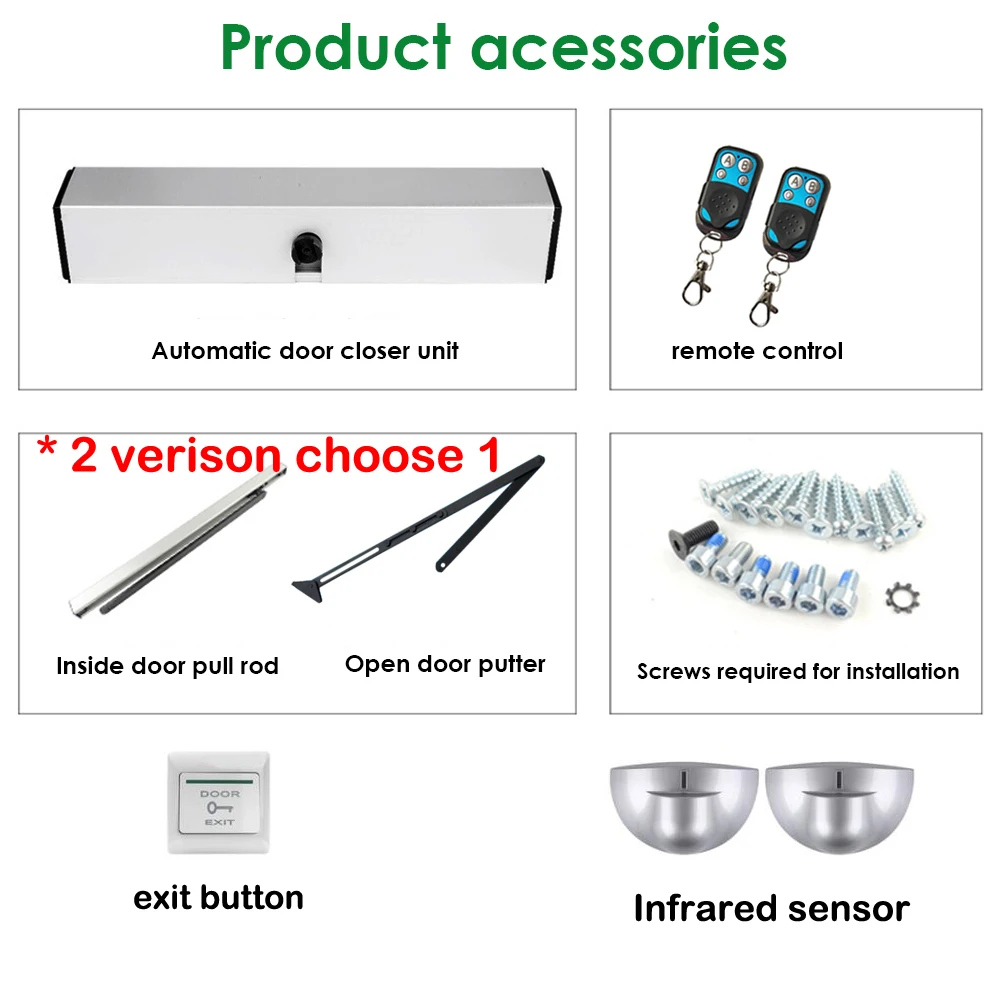 220-240VAC Smart Swing Door Operator with IP54 Motor & Emergency Release for Commercial/Industrial Automatic Door Closer System