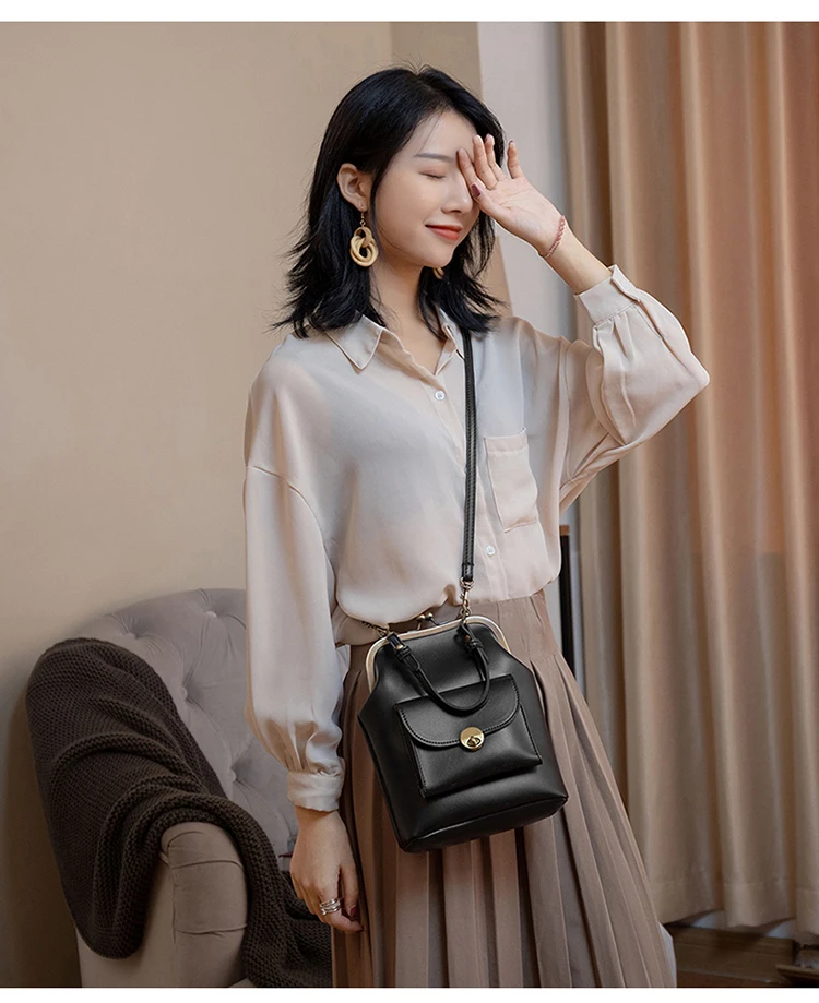 kiss lock shell bag bags pu leather women shoulder crossbody women's handbags (13)