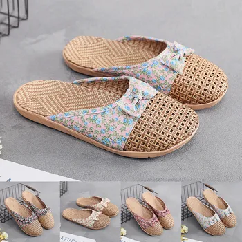 

Designer Slides For Women's Fashion Casual Butterfly Knot Slip On Slides Indoor Home Slippers Shoes B7B80B9