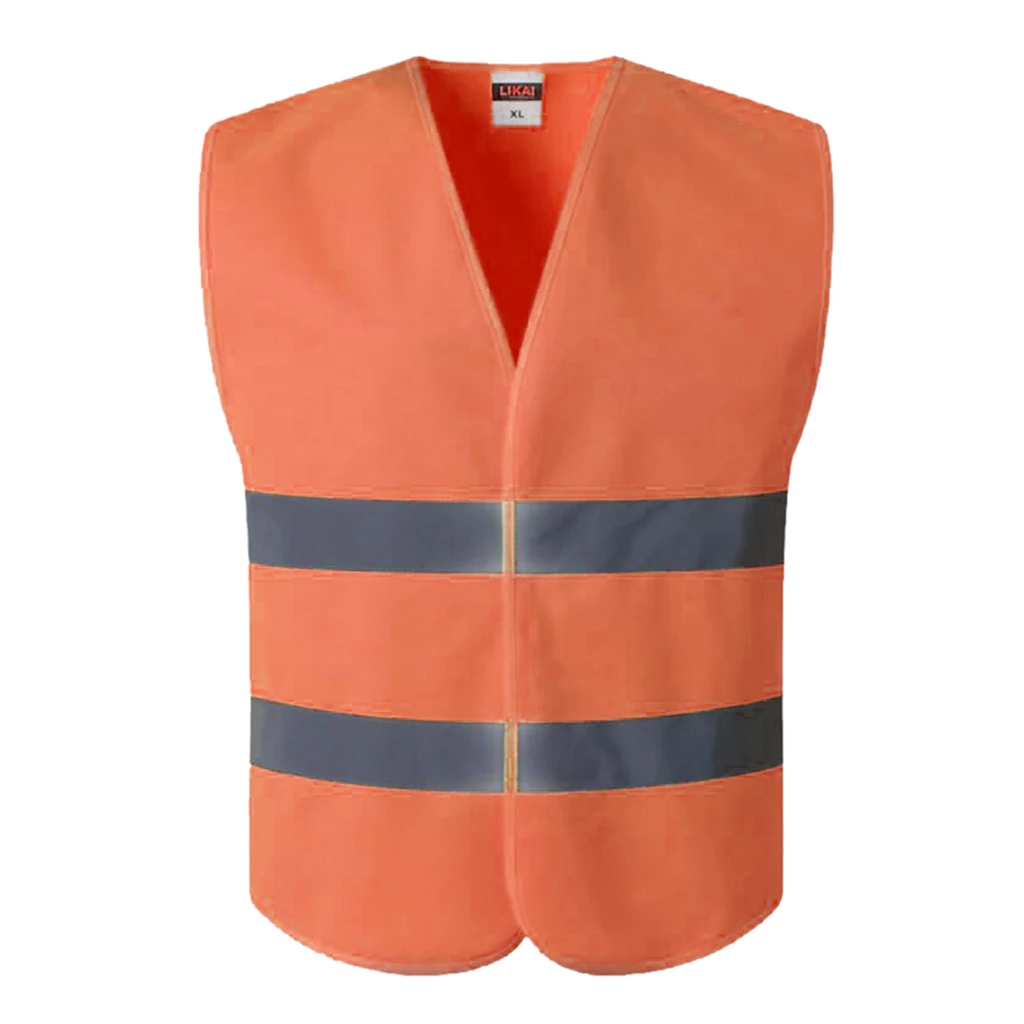 Светоотражающий жилет безопасности Hi-Vis оранжевый дышащий для бега Безопасности Ходьбы