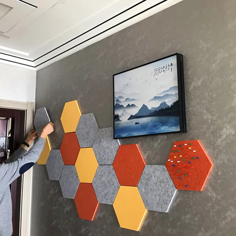 

New INS HOT Eco-friendly 9MM Felt Fabric Dedigner DIY Handmade Photos Wall Thick Stiff Fieltro Para Manualidades Large Hexagon