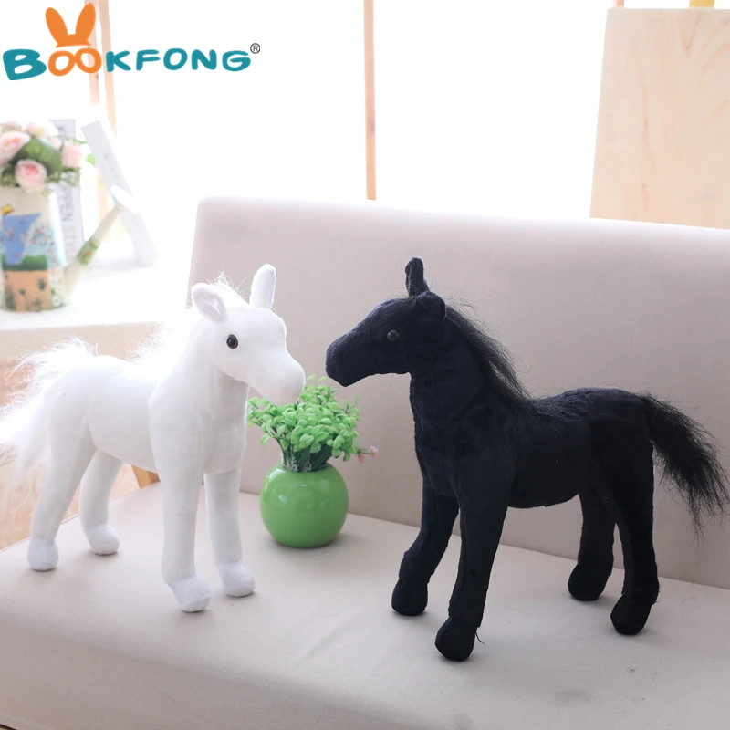 BOOKFONG 30 см реалистичные мягкие плюшевые Зебра животные лошадь моделирование лошадь плюшевые игрушки для детей подарки на день рождения