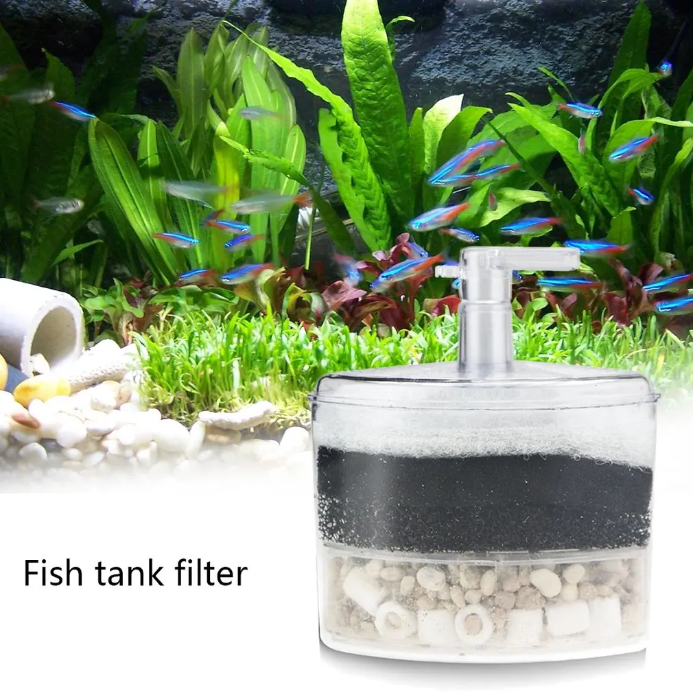 Аквариумный фильтр для аквариума Миниатюрные для аквариума Пневматический фильтр профессиональная мода чистый резервуар для воды вода для очищения