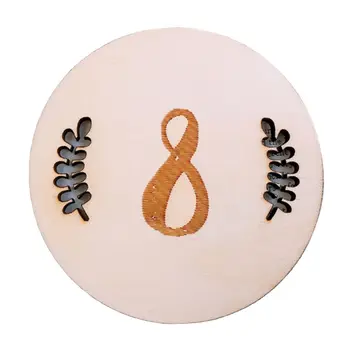 

Newborn Baby Birth Month Record Wood Card Memorial Milestone Cards