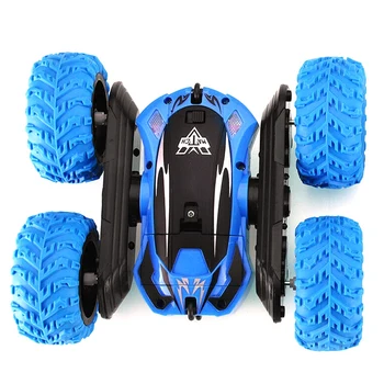 

360 degree Rotate Stunt Rc Car 4Wd High Speed Vehicle Boys Toy Remote Control 2.4Ghz,Blue