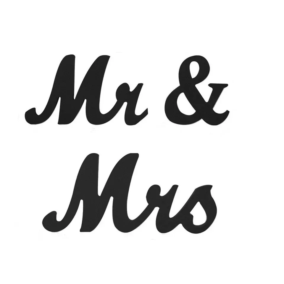 MR& MRS Английский алфавит деревянные украшения Свадебные украшения реквизит Логотип Деревянный баннер с надписью украшение стола для свадебного декора