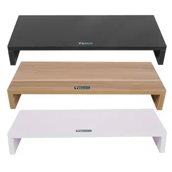 

Wooden Monitor Stand Monitor Shelf Wooden Stand LED LCD Computer Monitor Riser Desktop Organizer Display Bracket Rack New Arrive