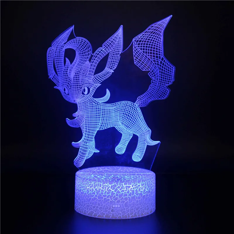 Pokemon Eevee Anime Figure 3D LED Night Light Flareon Glaceon Sylveon  Jolteon Espeon Umbreon Figurine Bedroom Decor Lamp Gifts - AliExpress