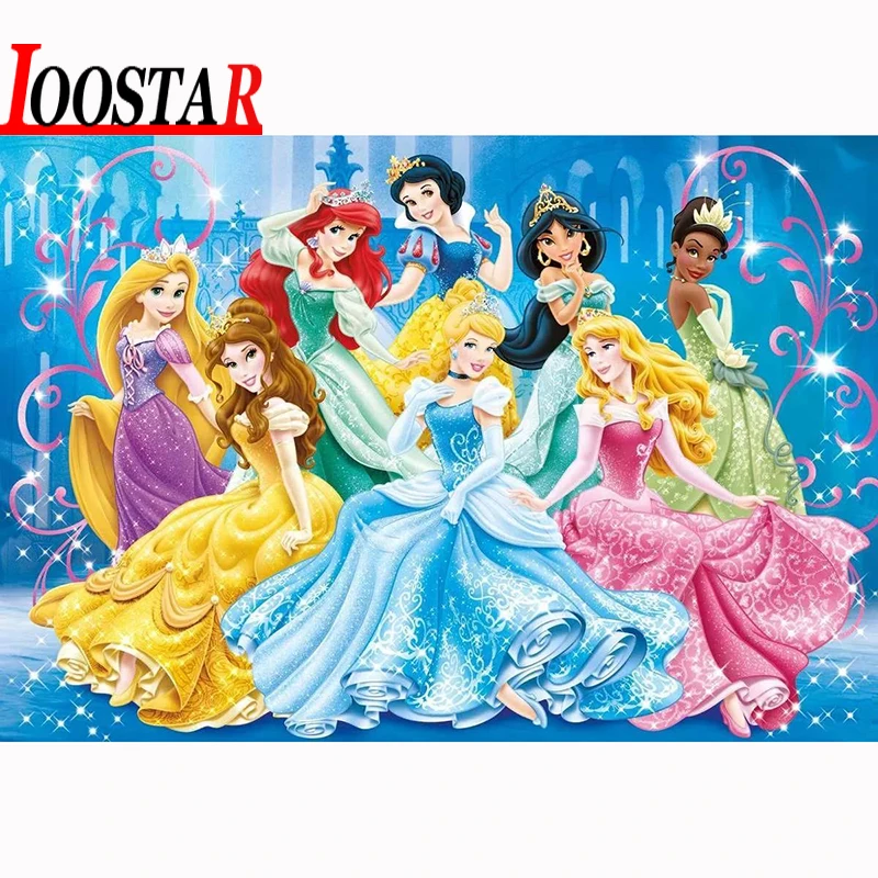 5D алмазная картина сделай сам мультяшная фигура принцессы полный