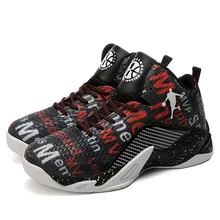 Новинка, мужские баскетбольные кроссовки с высоким берцем, амортизирующий светильник, баскетбольные кроссовки, противоскользящая дышащая Спортивная обувь для улицы