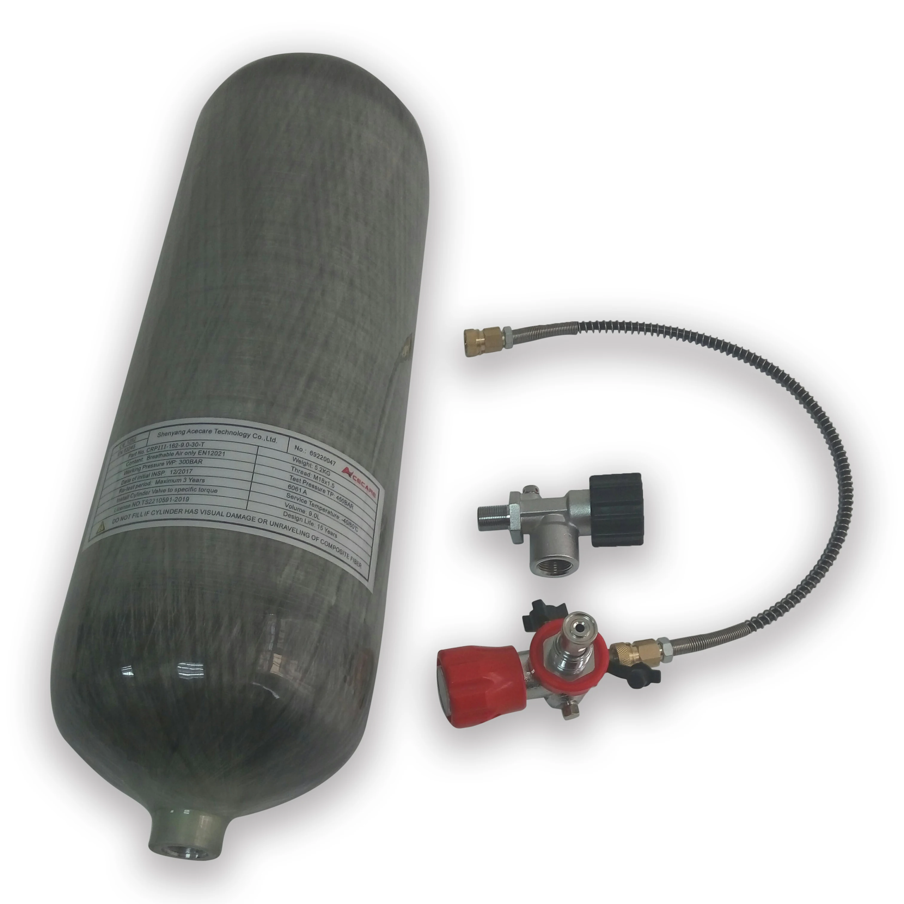 AC109100 Acecare 9L Охотничьи аксессуары танк для пневматического пистолета/винтовки/Кондор пейнтбола с клапаном и заполняющей станцией