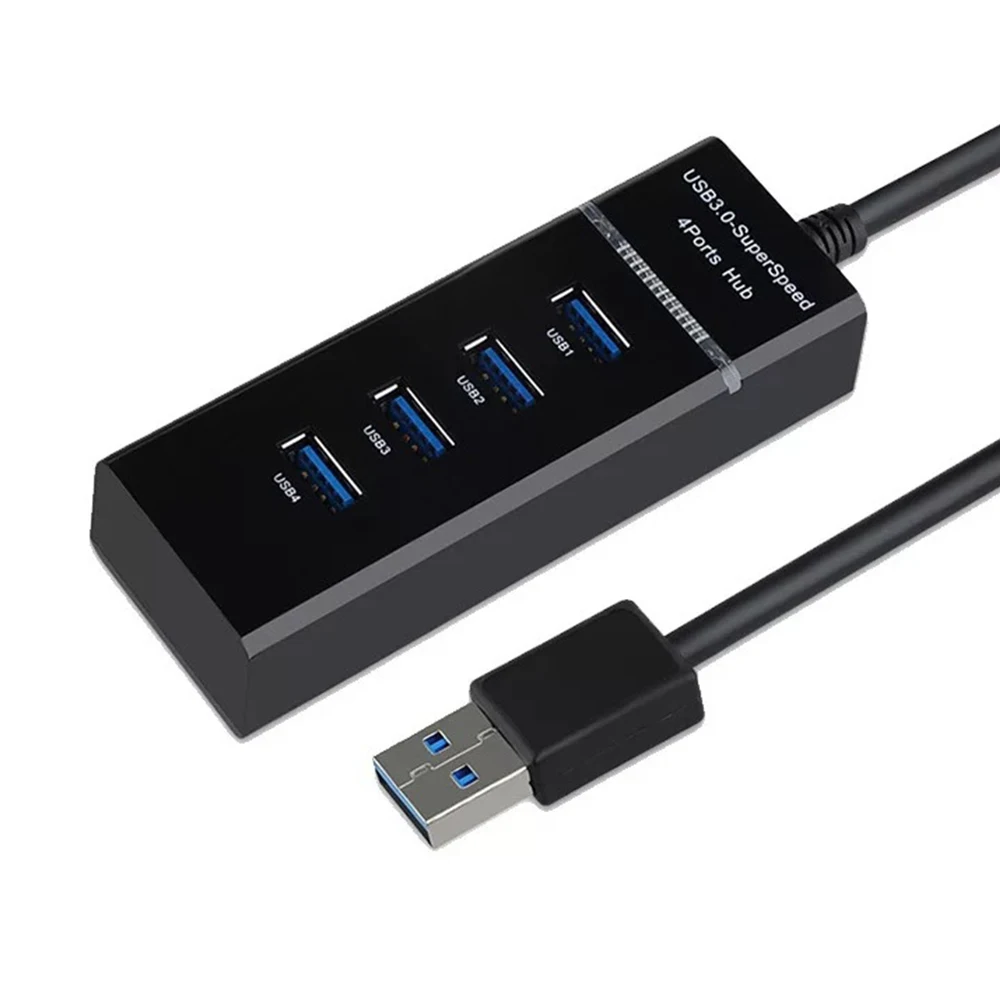 4 порта Супер скоростные концентраторы Hi-speed 4 порта USB 3,0 мульти концентратор разветвитель расширения для настольного ПК ноутбука адаптер usb-хаб