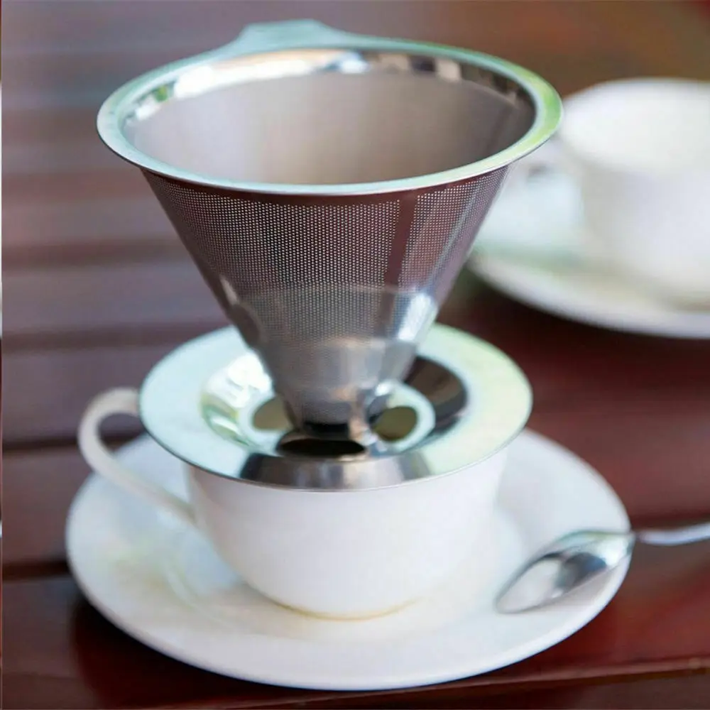 Из нержавеющей стали, многоразовый держатель фильтра для кофе металлическая сетка Воронка корзины Drif фильтры для кофе капельница v60 фильтр для капельного кофе чашка