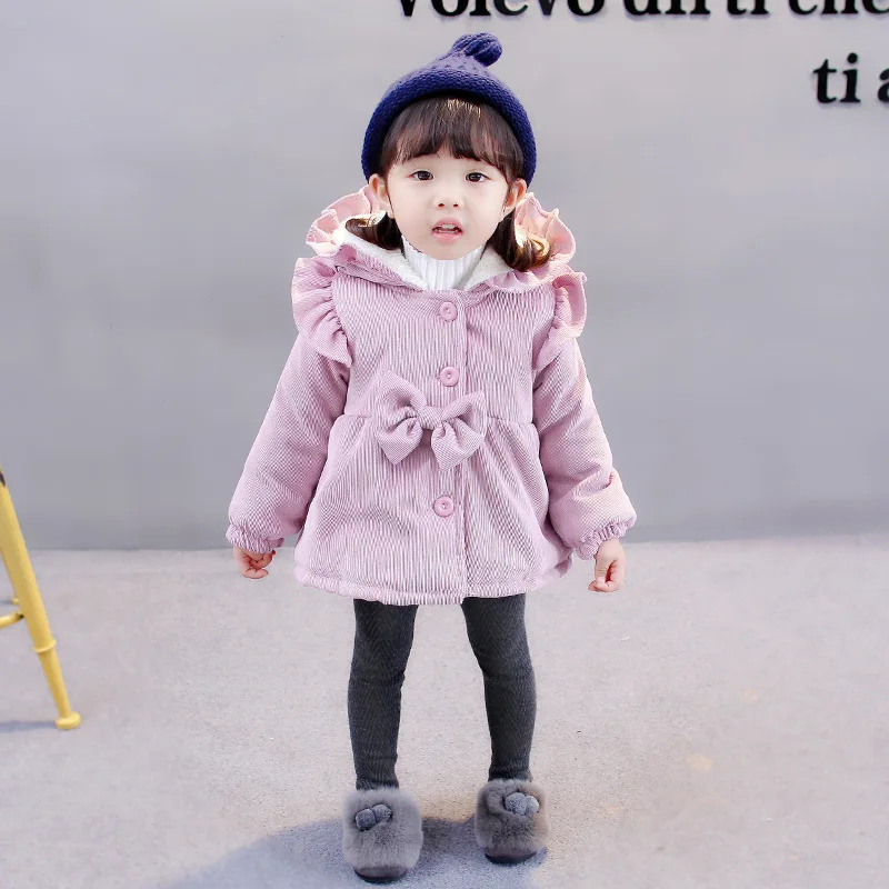 Western Style Baby Girls Cotton-padded Clothes Kids Warm Clothes New Style Winter Infant Brushed And Thick Cotton-padded Ja