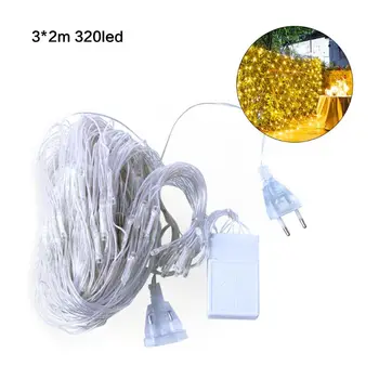 

Outdoor Mesh Net Lights with Remote LED Tree-wrap Party Background Lamp 8 Modes Dimmable String Lights for Christmas Halloween
