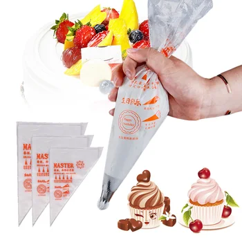 

100/200/300pcs Disposable Pastry Bag Icing Piping Cake Pastry Cupcake Decor Bags Fondant Cake Cream Nozzles Pastry Baking Tools