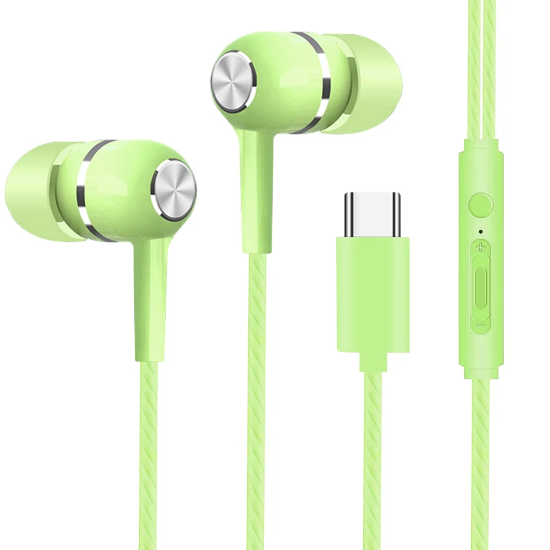 Green Upgrade VPB интерфейс type-c полностью совместимые модные трендовые Универсальные наушники оптом - Цвет: Green Upgrade