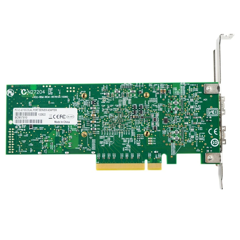 10 Гб PCI Express 8X Ethernet Сетевая карта-(для контроллера Broadcom BCM57810S), двойной SFP+ порт волоконно-серверный адаптер, с низким Pr