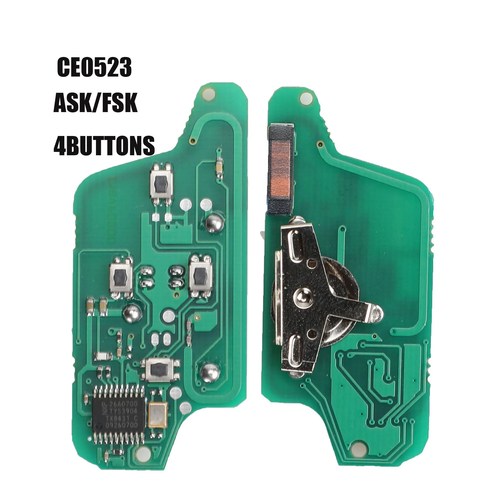

jingyuqin 4b 433mhz Car Remote Key Control Circuit Board for Peugeot 207 307 308 407 Citroen C2 C3 C4 C5 Flip Key CE0523