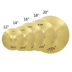IRIN Jazz Drum Cymbals Kit High Quality Percussion Accessories Brass Hi-Hat Ride Crash Cymbal Drum Set Musical Instrument Parts