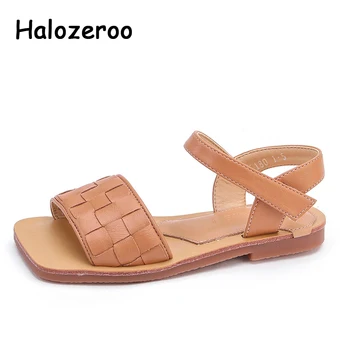 

New Summer Kids Princess Sandals Chilren Beige Brand Shoes Baby Girls Beach Sandals Soft Fashion Sandals Sweet Dress Shoes 2020