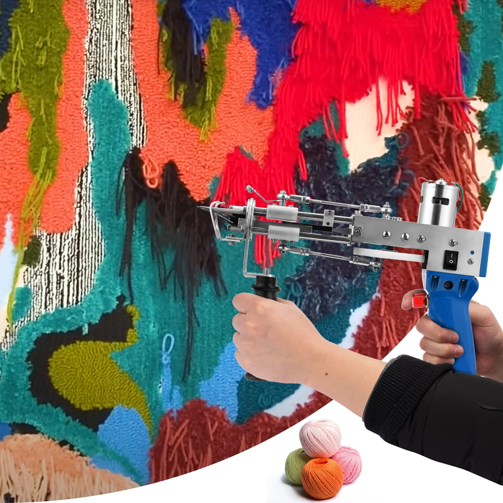 Cut and Loop Pile 2 in 1 Pink Tufting Gun Electric Carpet Rug Guns