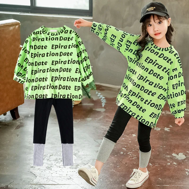 

Girls Spring Clothing Set 2020 Hot Selling Korean-style Childrenswear Middle And Large Children Baby Spring And Autumn Casual Tw