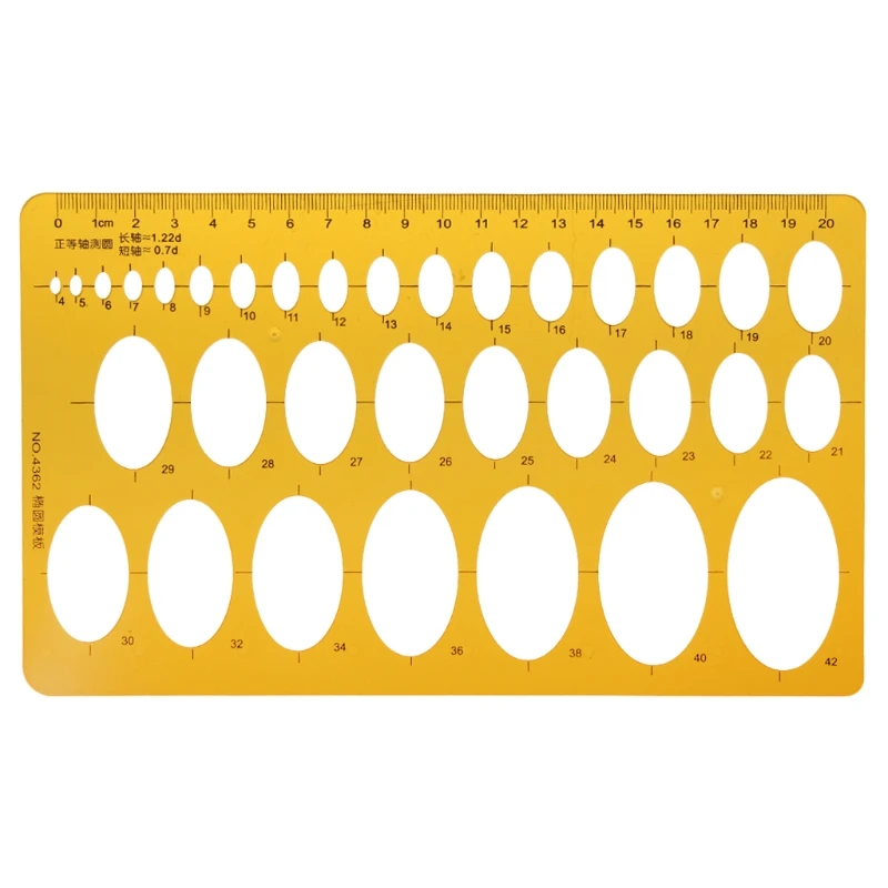 K Resin Circles Geometric Template Ruler Stencil Drawing Measuring Tool Students