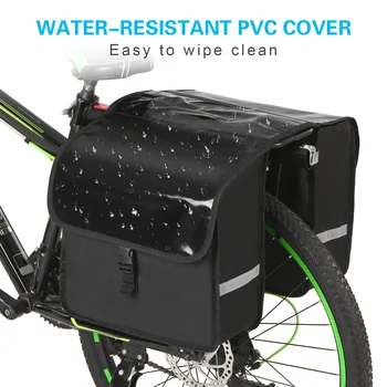 

28L Water Resistant Bicycle Rear Seat Carrier Bag Rack Trunk Bags Bike Commuter Bag Pannier Bike Accessories