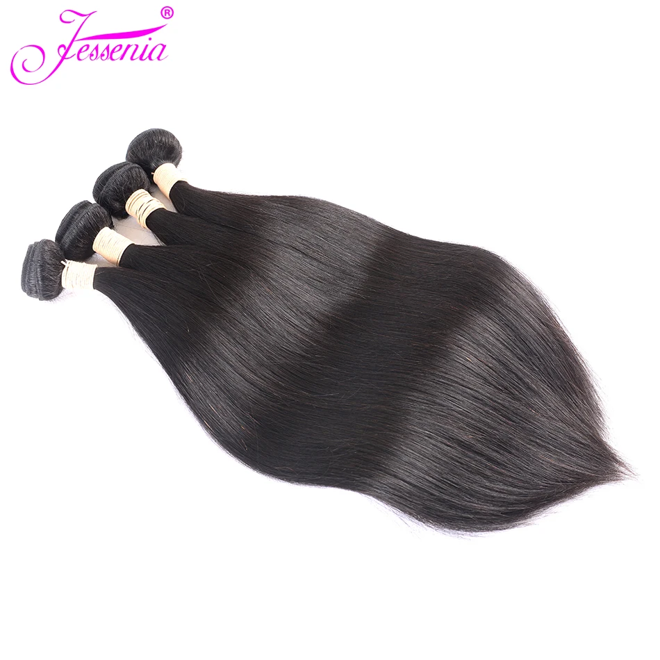 Человеческие волосы пучки бразильские прямые бразильских локонов плетение 4 шт