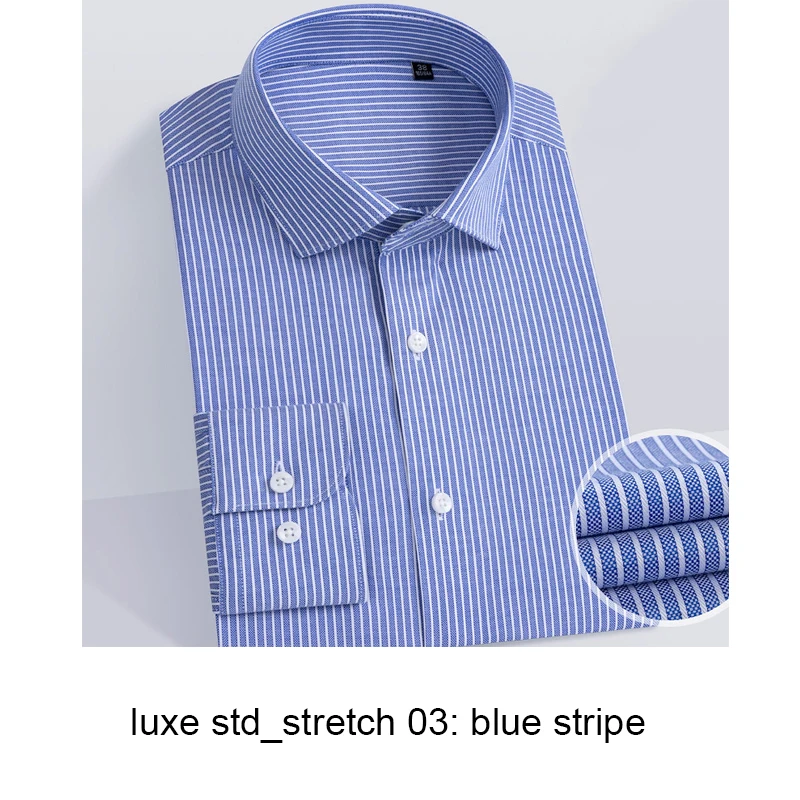 Luxury Stretch Dress Shirts 100s 2-ply High Quality 100% Cotton Business Shirts Comfortable Wrinkle Resistant Dress Shirts