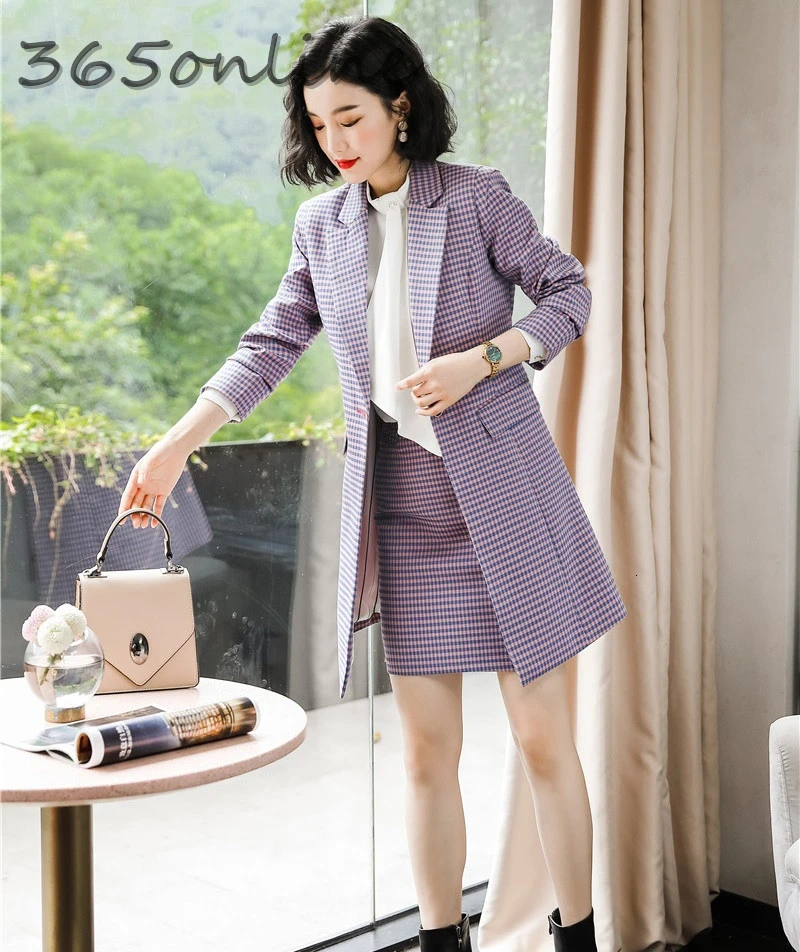 Высококачественный тканевый Теплый Зимний новый клетчатый официальный женский