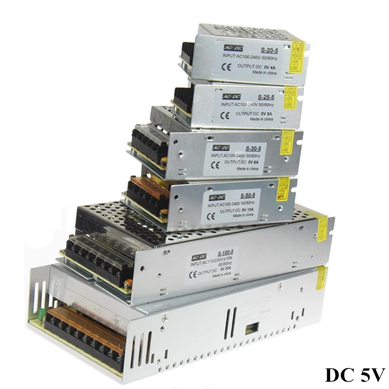 

AC 220V 110V Transformer to DC 5V Motor Power Adapter Voltage Converter 5V Volt Power Supply AC 220 V to DC5V 300W LED Light