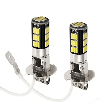 

NHAUTO 2Pcs Super Bright H3 LED Fog Lamp 4014 42-SMD Car LED Fog Light Bulbs White 6500K DC12-24V
