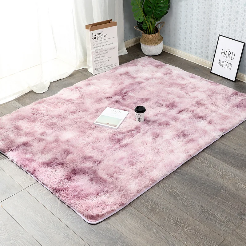 pink Пушистый Ковер для гостиной, дивана, дивана, татами, ворсистый плюшевый коврик для ног - Цвет: pink
